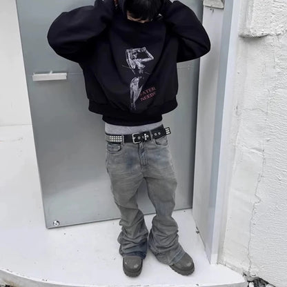 Pantalon Boot Cut Wrinkle