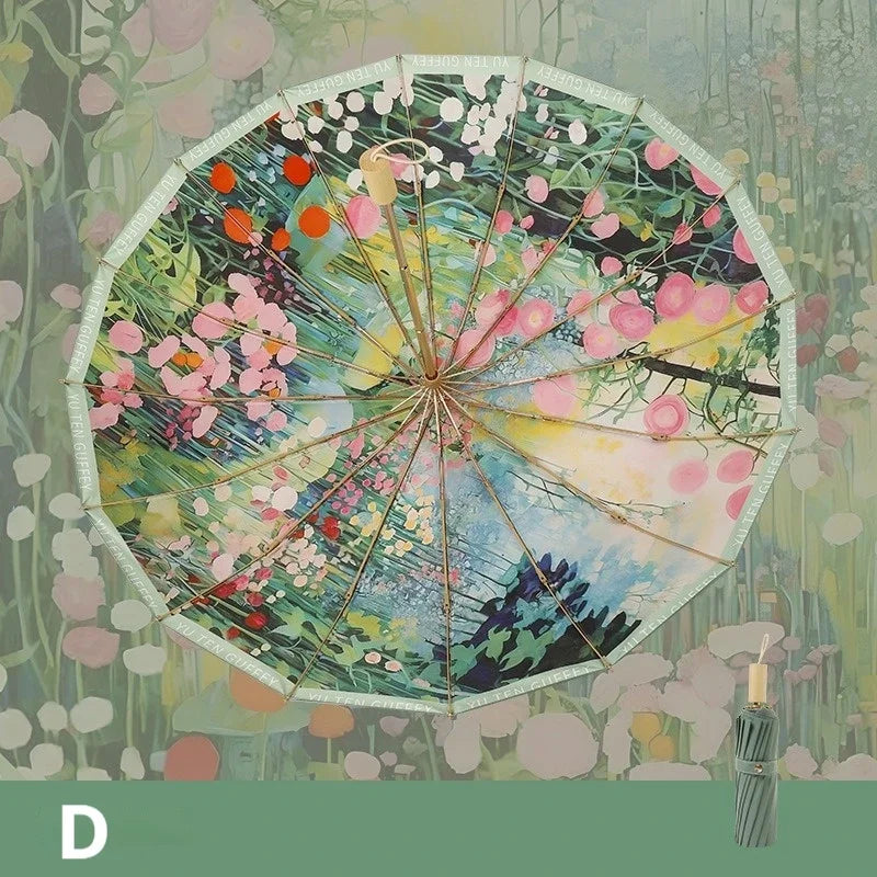 Parapluie asiatique motif floral