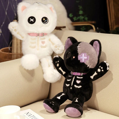 Peluche chat squelette Halloween