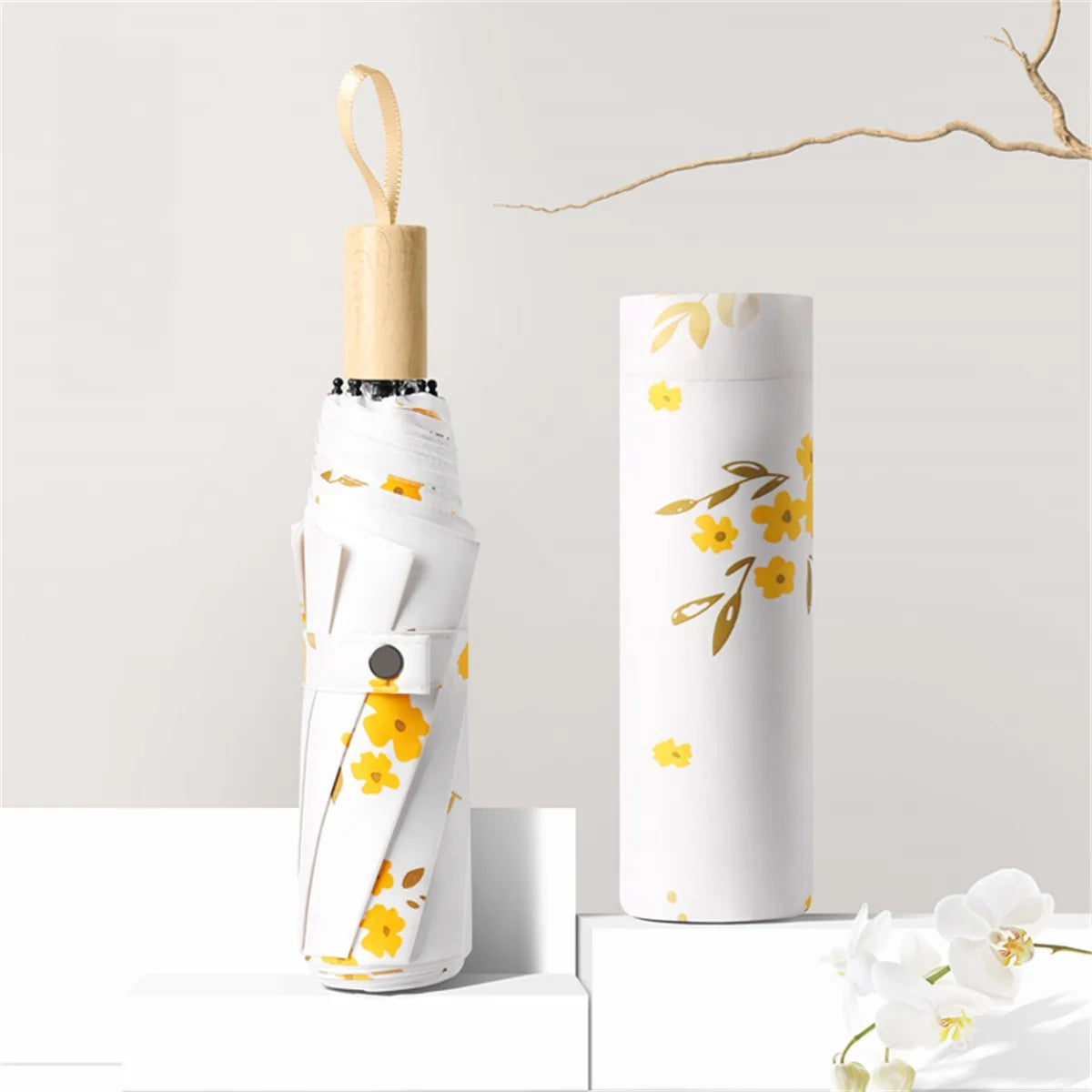 Parapluie Asiatique Ensoleillé Jaune