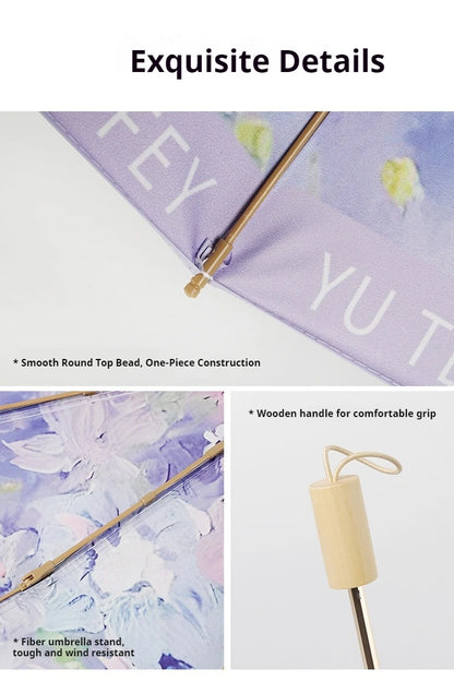 Parapluie asiatique motif floral
