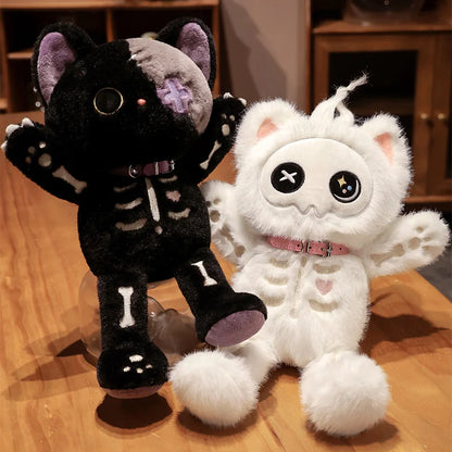 Peluche chat squelette Halloween