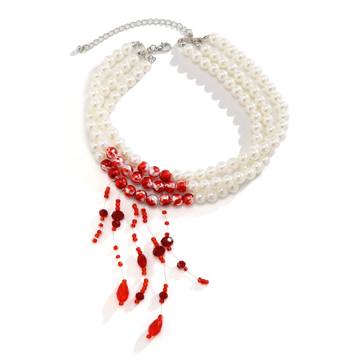 Collier Halloween motif sang rouge