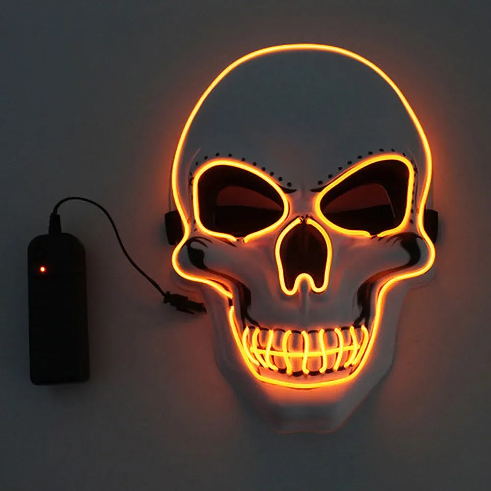 Masque Halloween squelette à LED