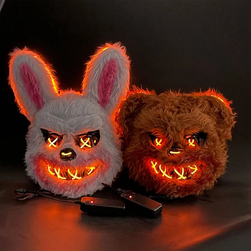Masque Lapin & Ours Halloween à LED