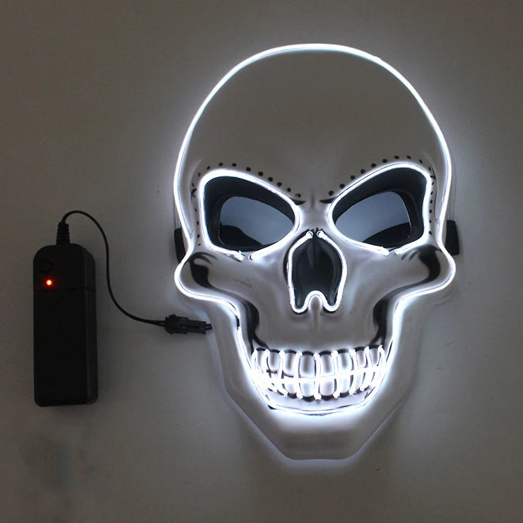 Masque Halloween squelette à LED