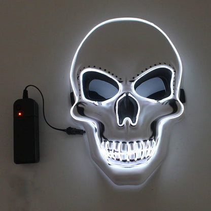 Masque Halloween squelette à LED