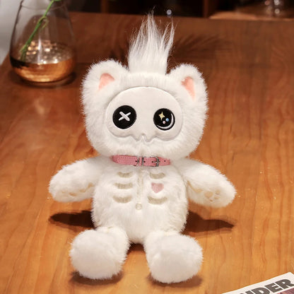 Peluche chat squelette Halloween