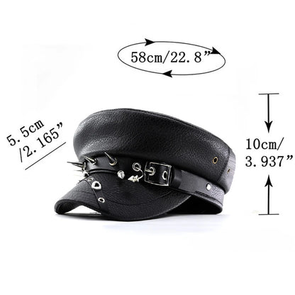 Béret en cuir Halloween pour femme