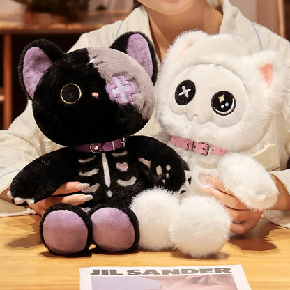 Peluche chat squelette Halloween