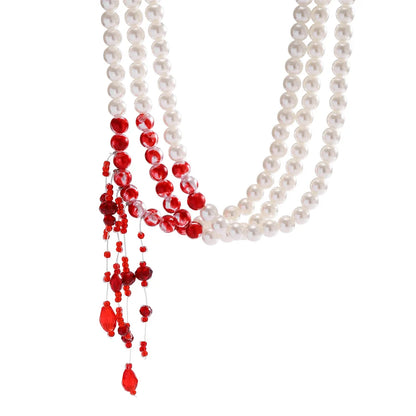 Collier Halloween motif sang rouge