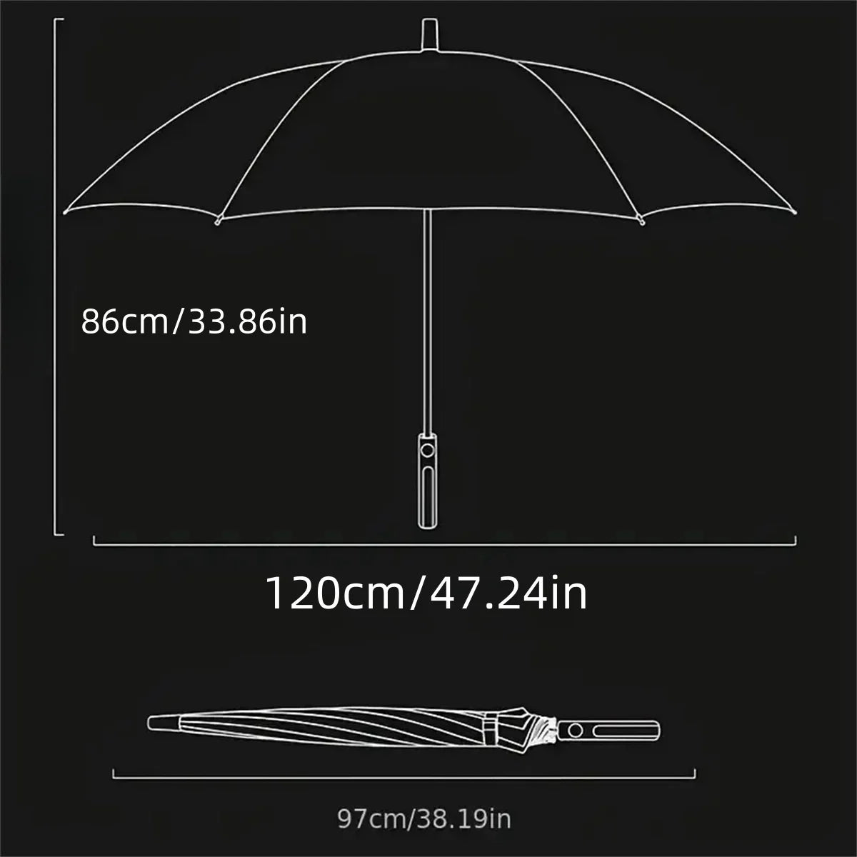 Parapluie Golf Longue Poignée