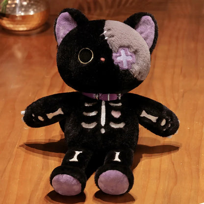 Peluche chat squelette Halloween