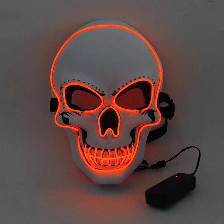 Masque Halloween squelette à LED