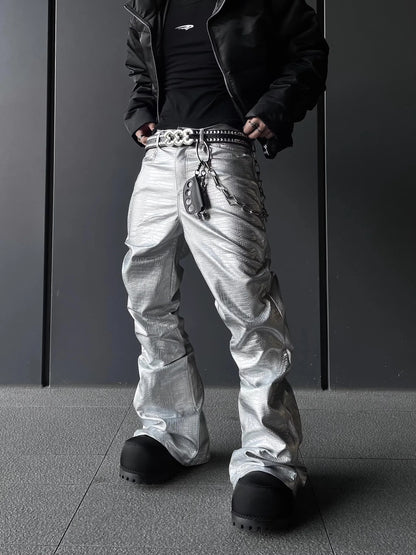 Pantalon Cuir Croco