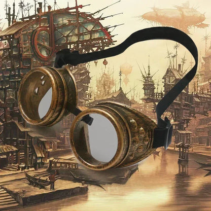 Lunettes de moto rétro steampunk