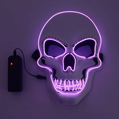 Masque Halloween squelette à LED