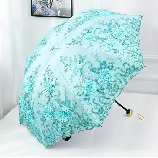 Parasol en Dentelle Bleu