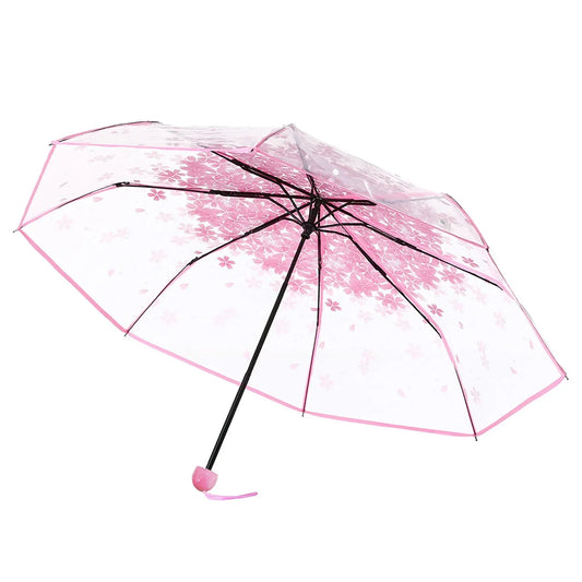 Parapluie Transparent Fleury Rose