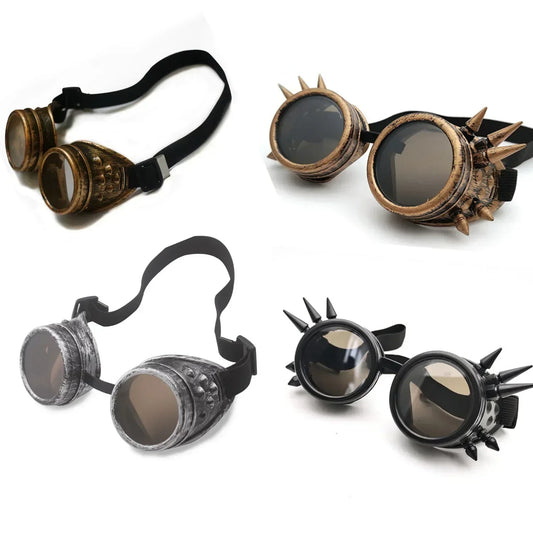 Lunettes de moto rétro steampunk