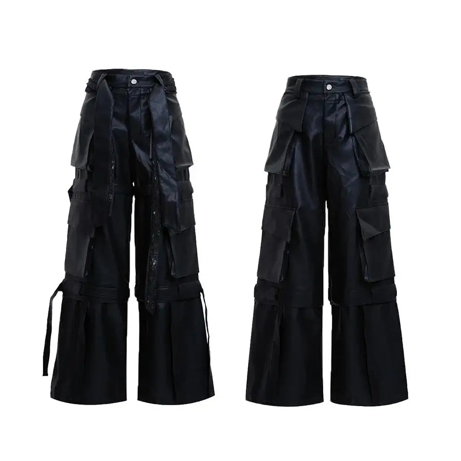 Pantalon Cargo Cuir