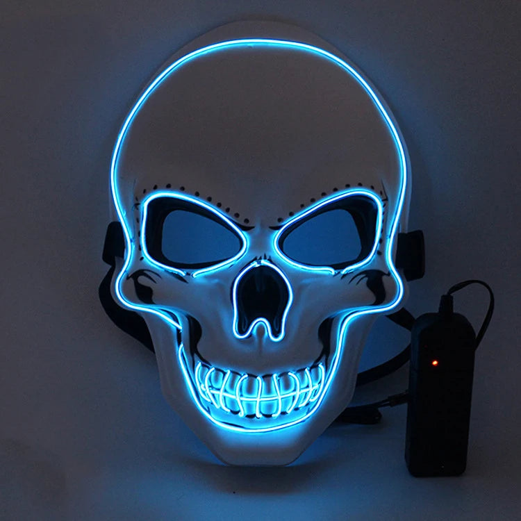 Masque Halloween squelette à LED