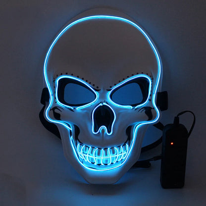 Masque Halloween squelette à LED