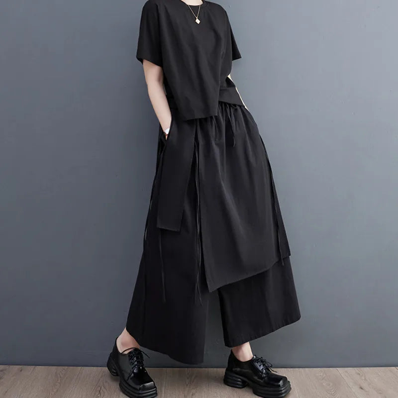 Pantalon Wide Leg Noir