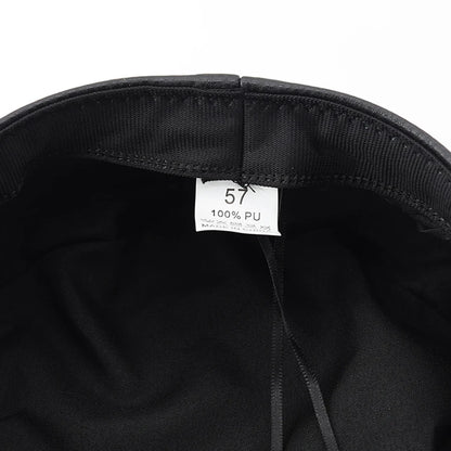 Béret Militaire Cuir Noir