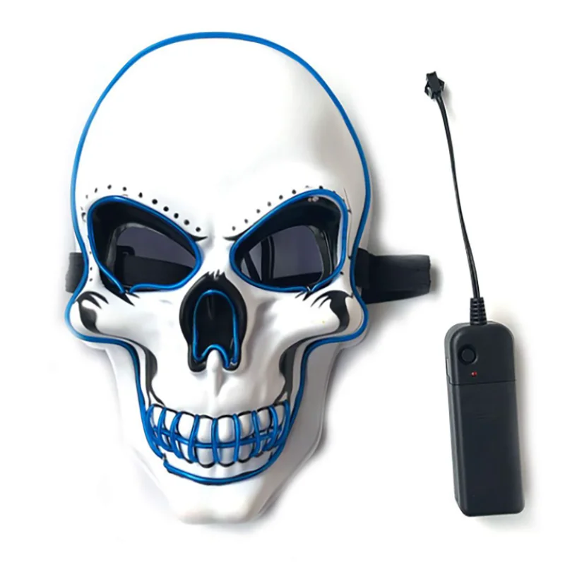 Masque Halloween squelette à LED