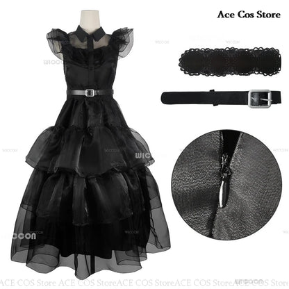 Costume d'Halloween Mercredi Cosplay