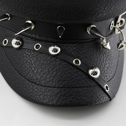 Béret en cuir Halloween pour femme