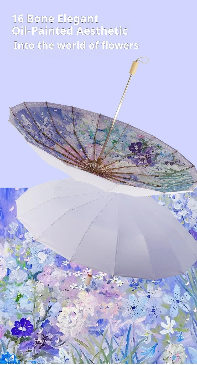 Parapluie asiatique motif floral