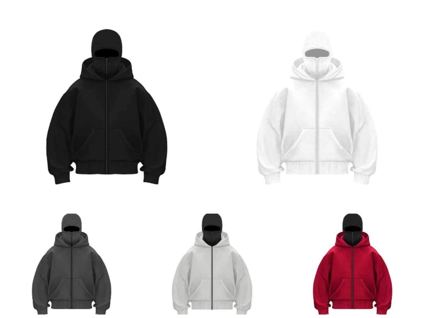 Hoodie Masque Zipper