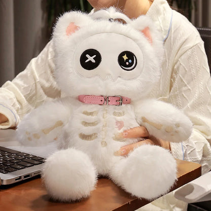 Peluche chat squelette Halloween