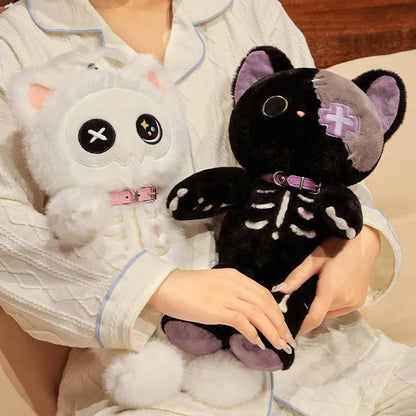 Peluche chat squelette Halloween