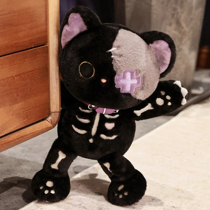 Peluche chat squelette Halloween