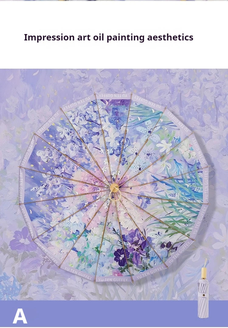 Parapluie asiatique motif floral