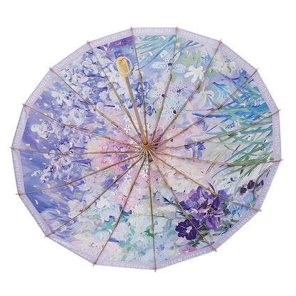 Parapluie asiatique motif floral
