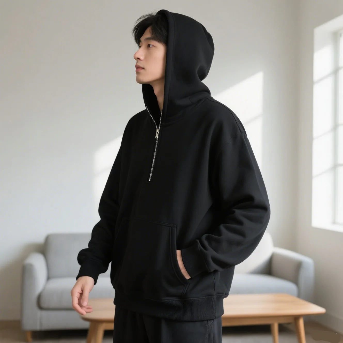 Hoodie Masque Zipper